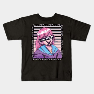 Glitched Anime Girl Kids T-Shirt